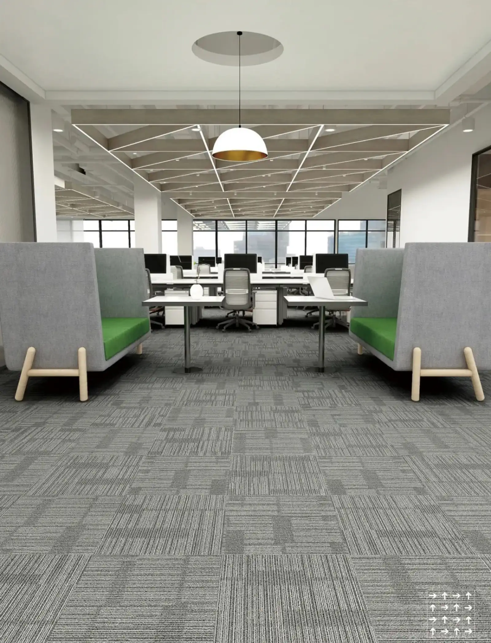 DOUGONG carpet tile main product image, front perspective