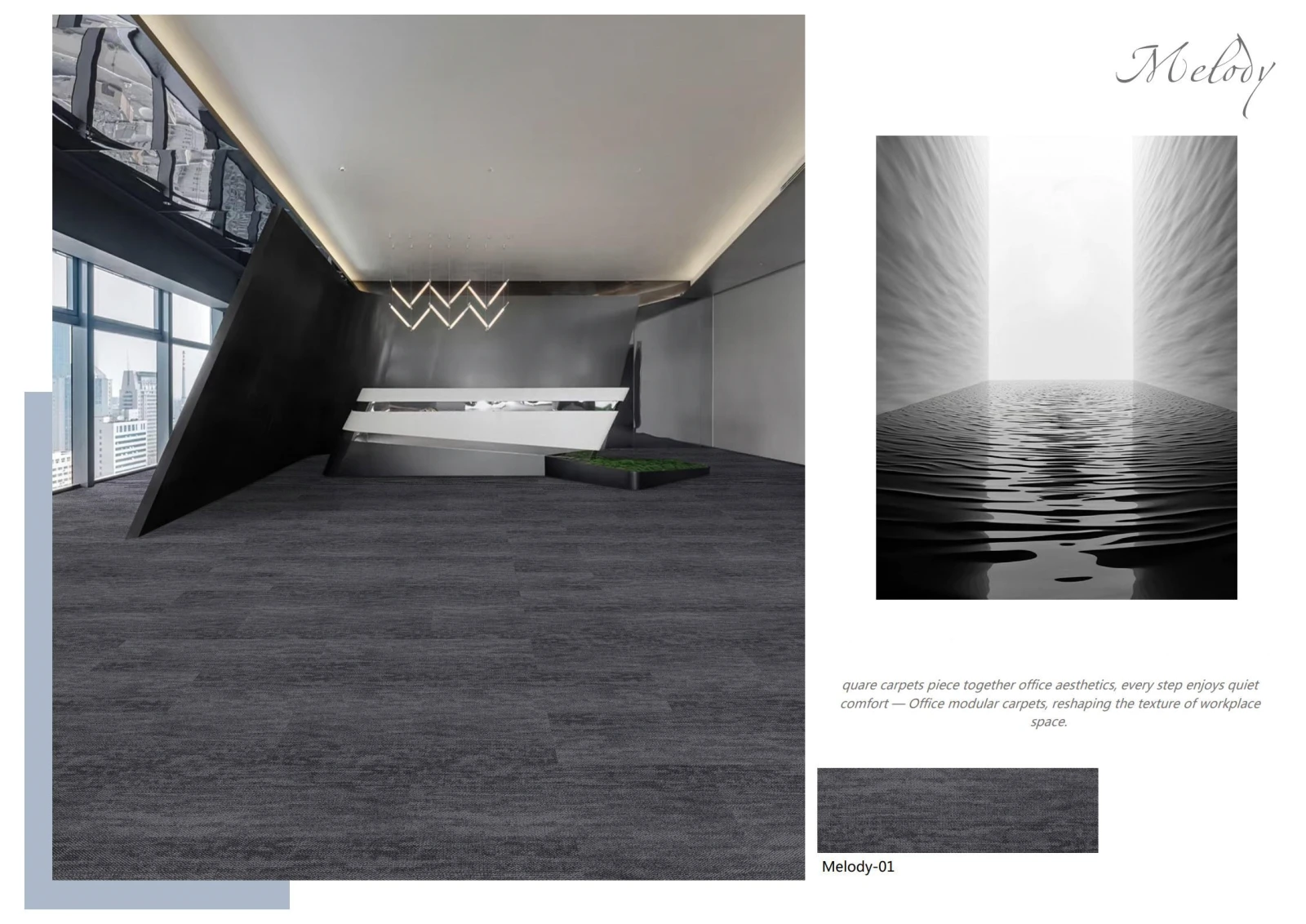 MELODY VESPERA carpet tile main product image, front perspective