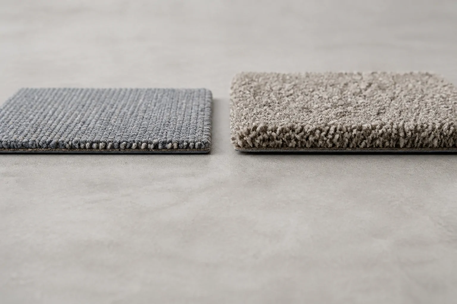 Commercial carpet pile height and density comparison