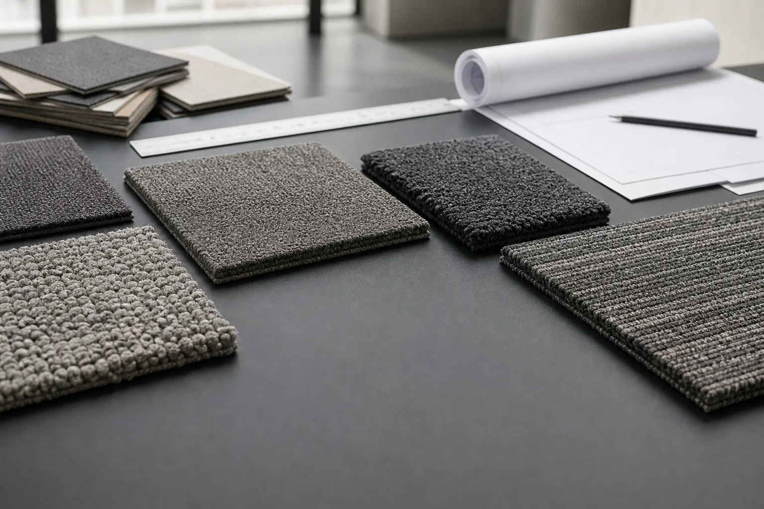 Commercial carpet pile height density and weight comparison
