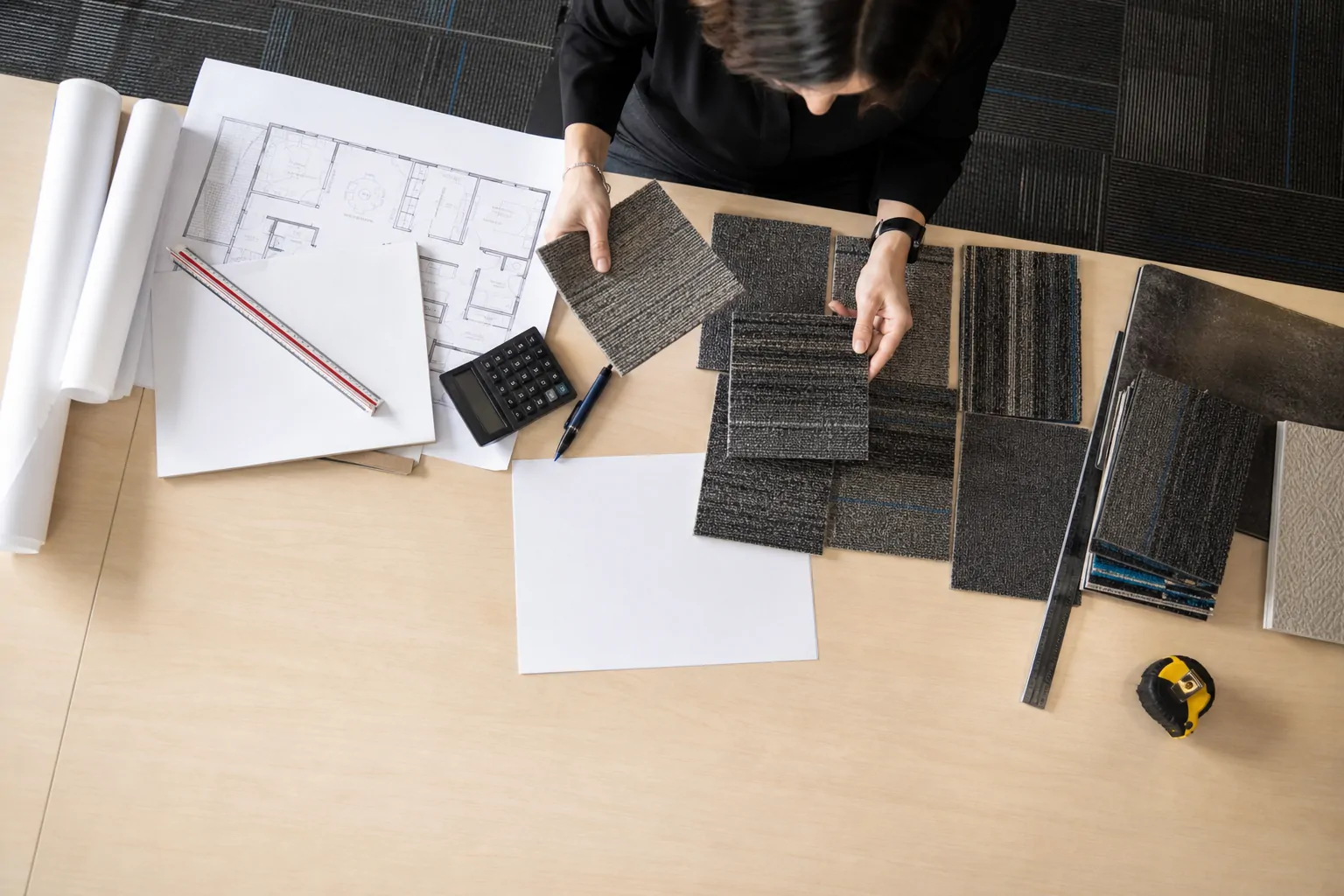 Commercial carpet specifications reviewed for a high traffic project
