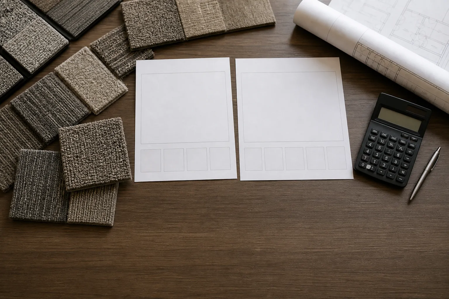 Comparing commercial carpet specification sheets and product samples